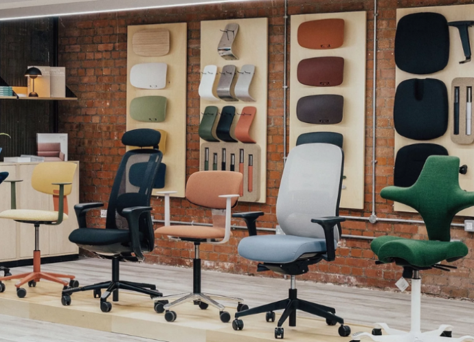"Ireland’s Leading Ergonomic Showrooms – Explore Innovative Workplace Solutions Interior view of Ireland’s leading ergonomic showroom with modern office furniture