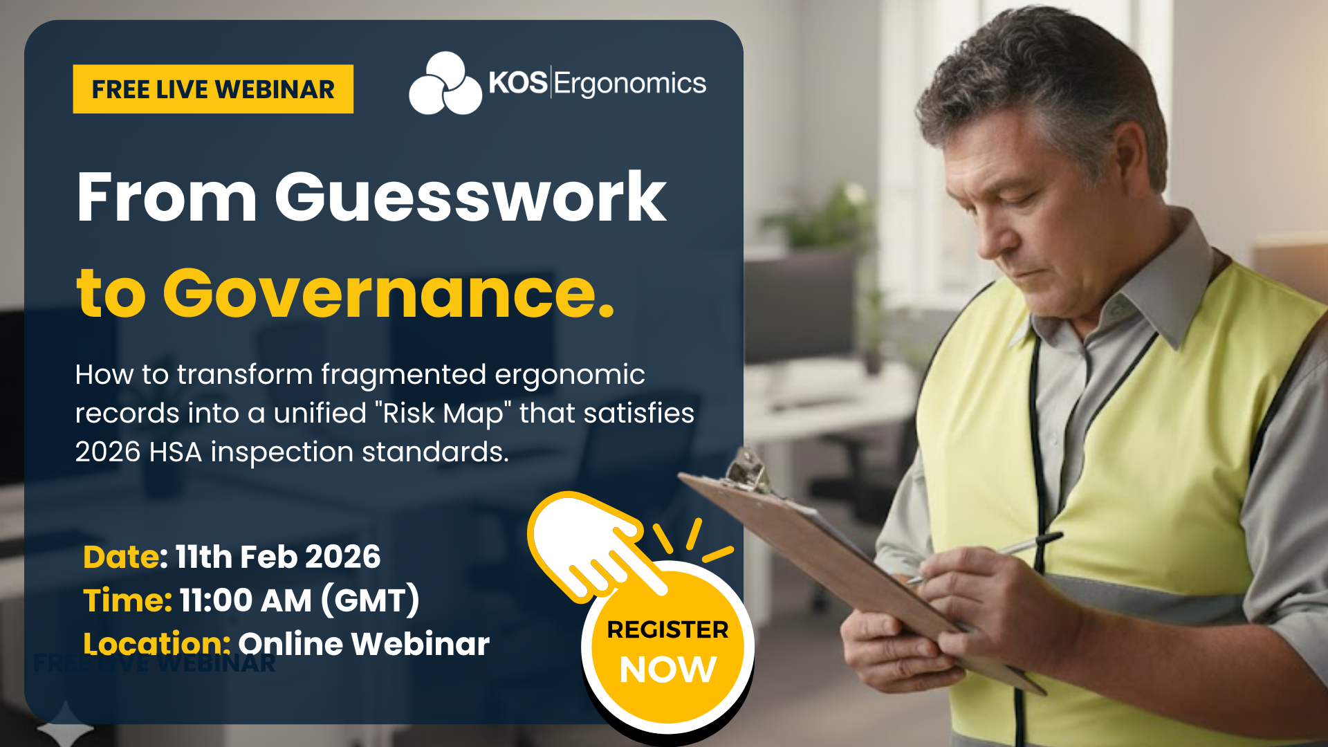 From Guesswork to Governance H&S governance webinar, KOS Ergonomics
