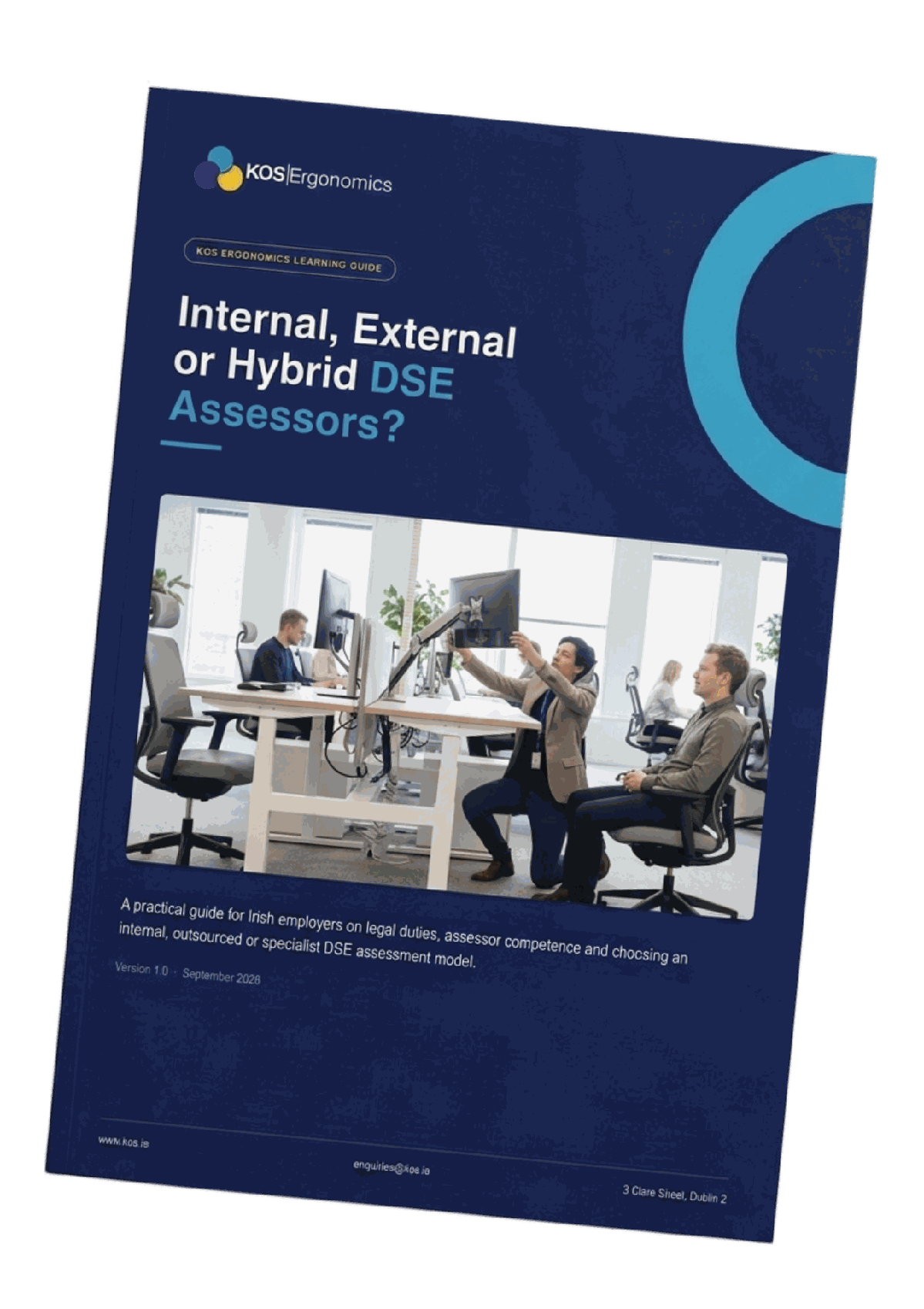 Cover of the KOS guide: Internal, External or Hybrid DSE Assessors?