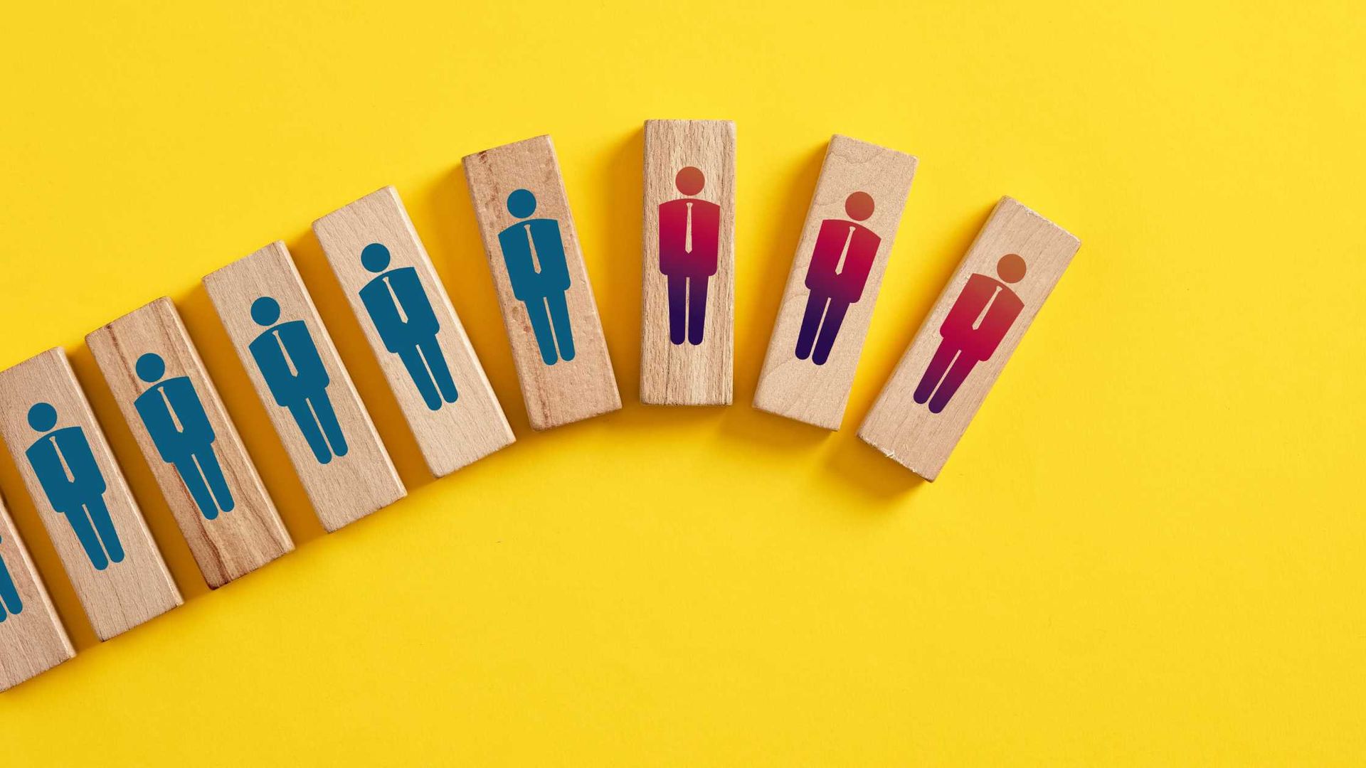 employee turnover represented by blocks