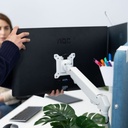 PI Float Dual Monitor Arm White