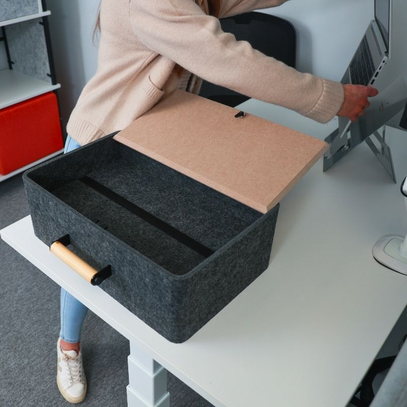Scandic Hot Desk Office Box Felt | Hot-Desk Organiser_KOS_Ergonomics