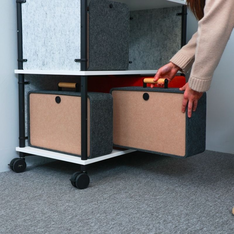 Scandic Hot Desk Office Box Felt | Hot-Desk Organiser2_KOS_Ergonomics