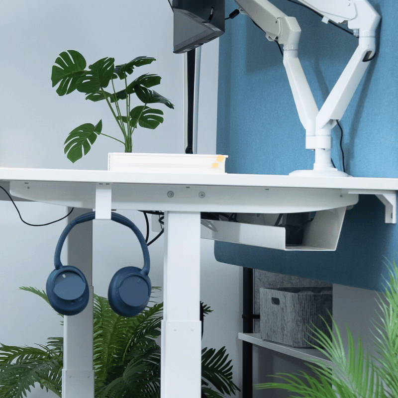 Sit-Stand Desk Cable Tray | Under Desk Cable Holder | Cable Management