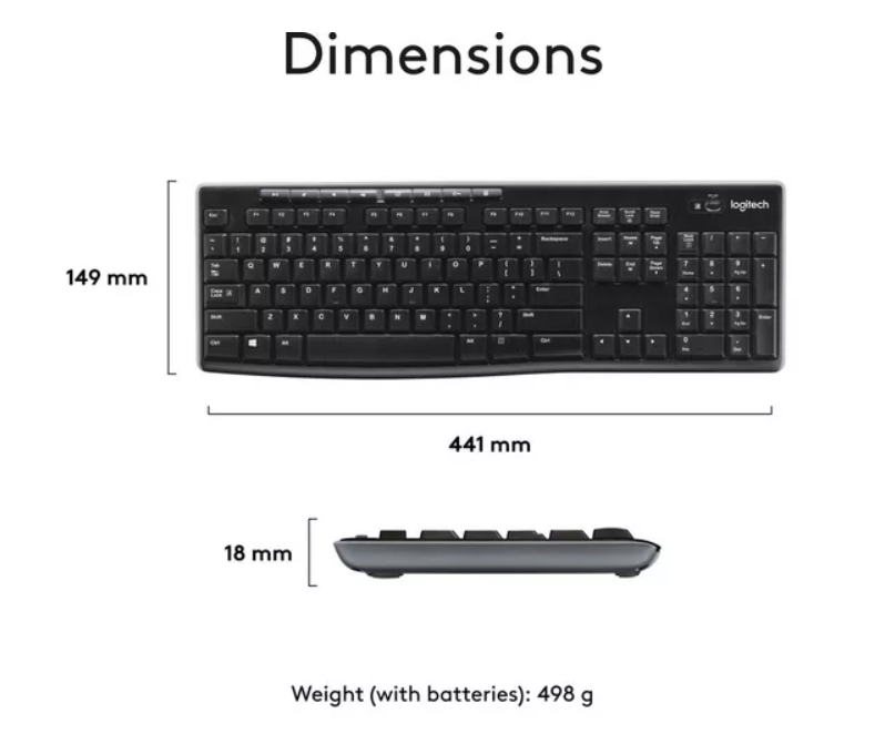 The MK270 Wireless Keyboard & Mouse Combo