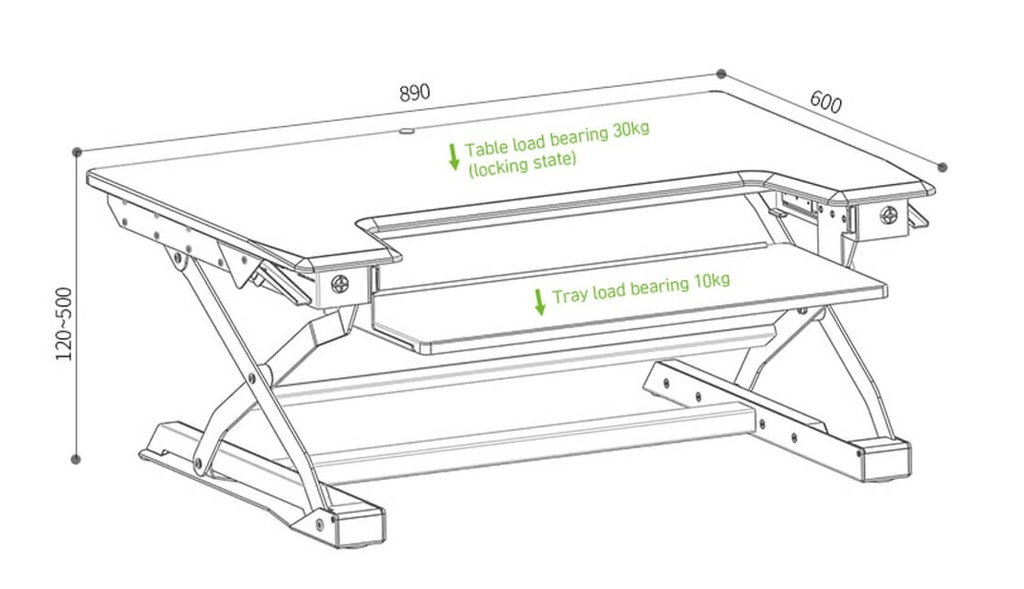 Freedom Desk Pro | White | Sit Stand Desk Converter