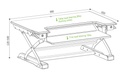 Freedom Desk Pro | White | Sit Stand Desk Converter