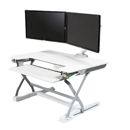 Freedom Desk Pro | White | Sit Stand Desk Converter