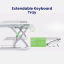 Freedom Desk Pro | White | Sit Stand Desk Converter