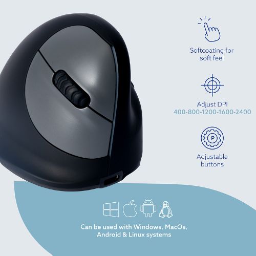 KOS VertBreak | Wireless Vertical Ergonomic Mouse | Mouse For Small Hands