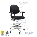 Spire K2301 ESD Chair | ESD Lab Chair | Medium Height Anti-Static Chair