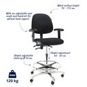 Spire K2302 ESD Chair | Tall ESD Lab Chair | High Anti-Static Chair