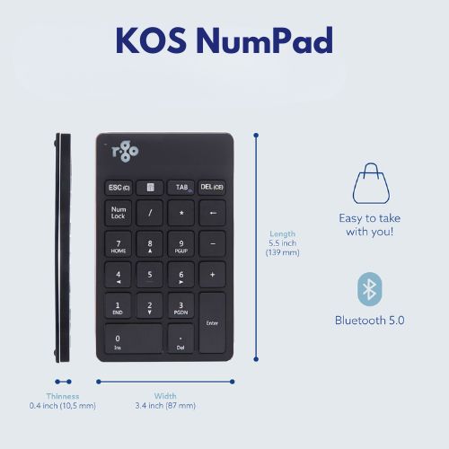 KOS Numpad Break | Number Pad With Break Reminder | Wireless