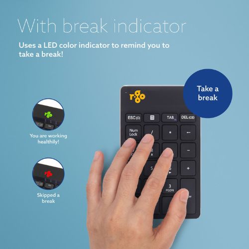 KOS Numpad Break | Number Pad With Break Reminder | Wireless