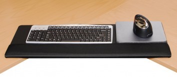 Wrist / Palm Rest on Metal Plate with Elevated Mouse Pad KO28