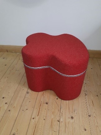 Red Ottoman with Lid | Demo Model | 49% OFF