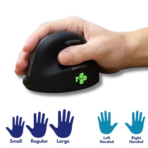 KOS MicroBreak Ergonomic Mouse | Wireless Vertical Ergonomic Mouse