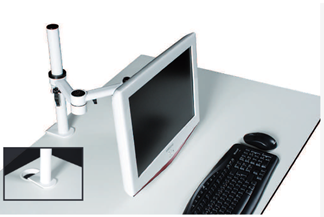 GoTeam White Monitor Arm