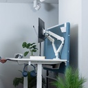 PI Float Dual Monitor Arm White