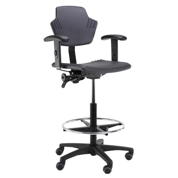 Spire K1502 High Counter Industrial Chair | Lab Chair - Soft Swivel Castors