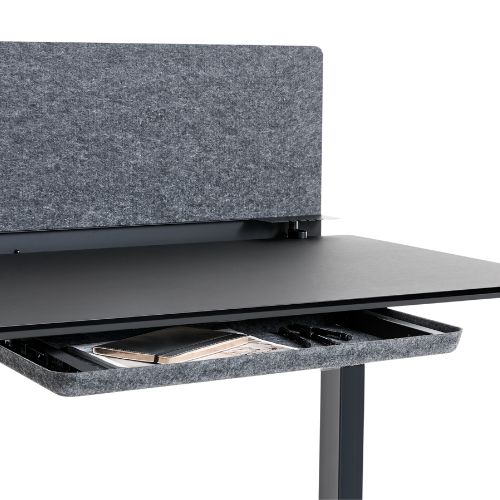 Scandic Felt Under Desk Drawer | Under Desk Pullout Drawer For Sit-Stand Desks